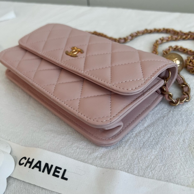 ෆ Chanel 粉色金球mini woc🈶購證-7