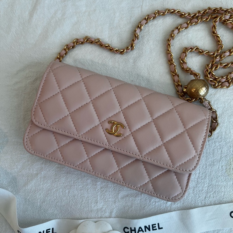 ෆ Chanel 粉色金球mini woc🈶購證-9