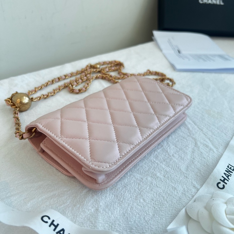 ෆ Chanel 粉色金球mini woc🈶購證-10