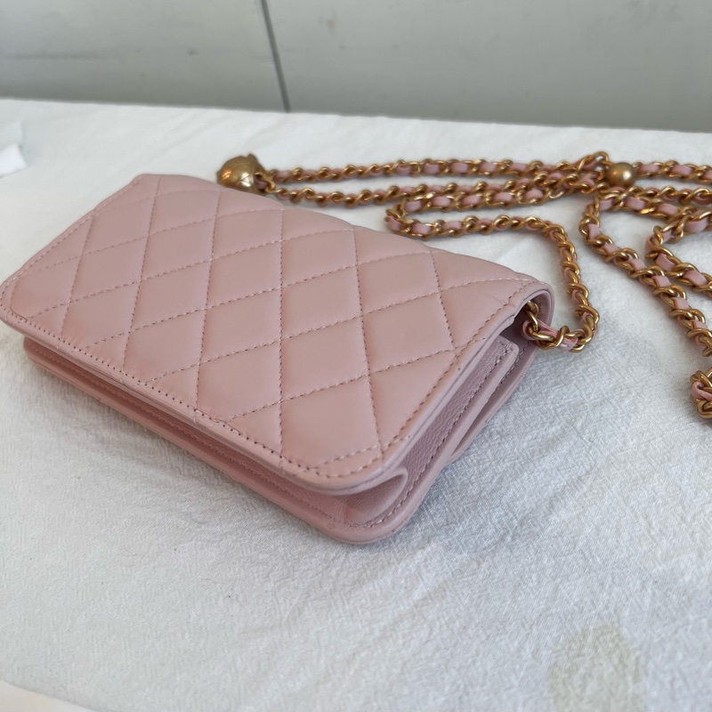 ෆ Chanel 粉色金球mini woc🈶購證-11