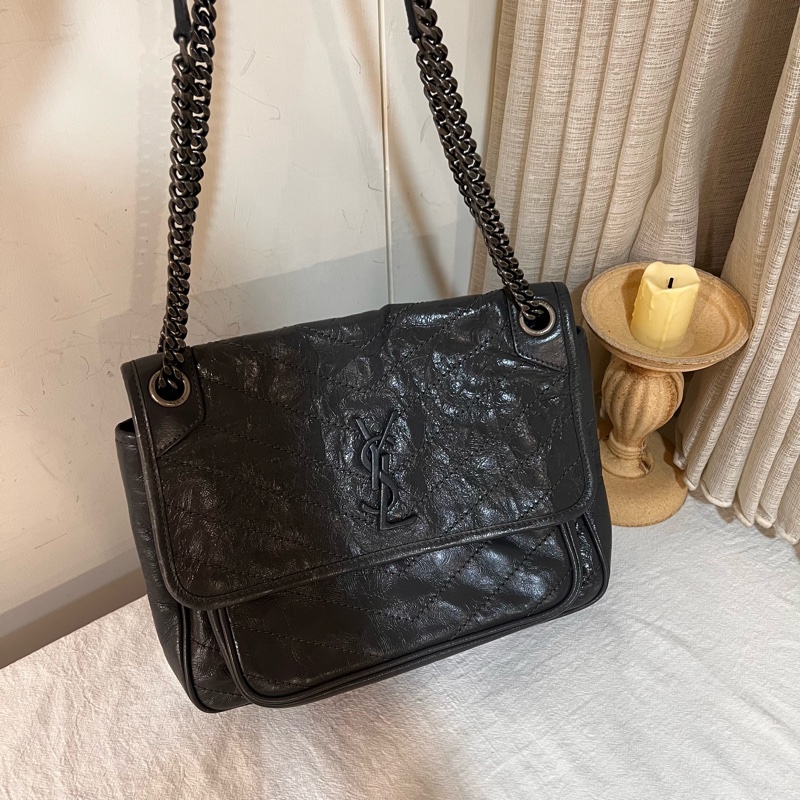 ෆ YSL Niki中號灰色-3