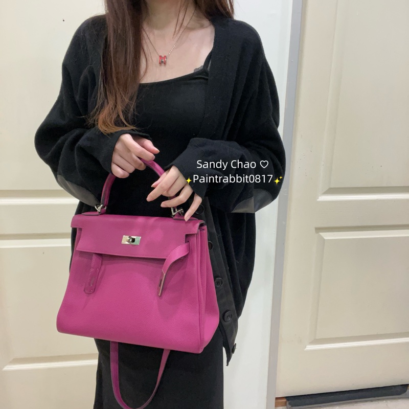 ෆ Hermes Kelly28玫瑰紫-2