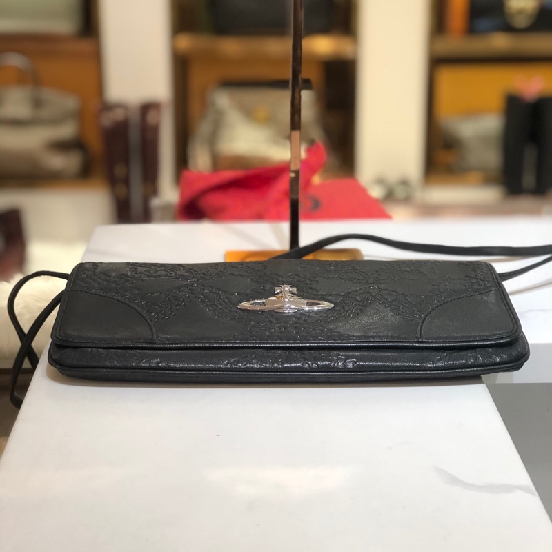 【97新✨ 全網最低價！】Vivienne Westwood/西太后 鱷魚皮紋 土星包（下單前先詢問庫存❗️）-7