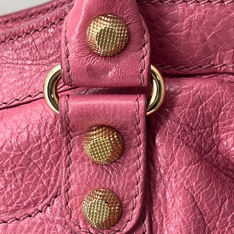 香緹國際精品 878 機車包 粉金 短背帶-1