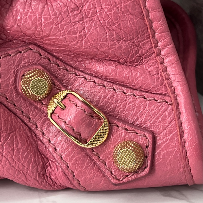 香緹國際精品 878 機車包 粉金 短背帶-4