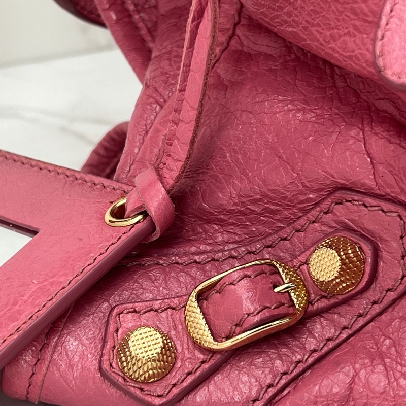 香緹國際精品 878 機車包 粉金 短背帶-5