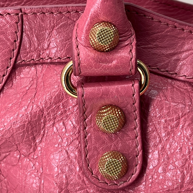 香緹國際精品 878 機車包 粉金 短背帶-6