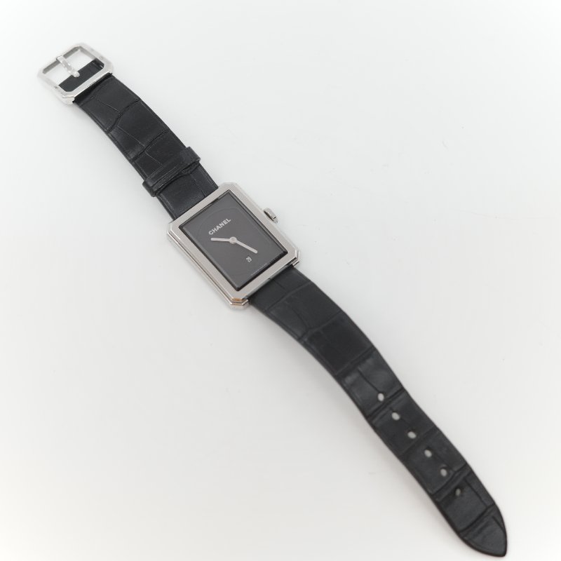 Chanel 香奈兒 BOY·FRIEND 34mm 黑色機刻雕紋 石英腕錶 2017 年-2