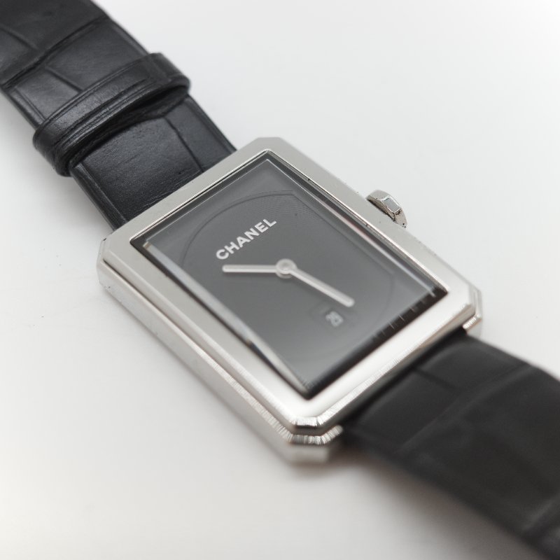Chanel 香奈兒 BOY·FRIEND 34mm 黑色機刻雕紋 石英腕錶 2017 年-3