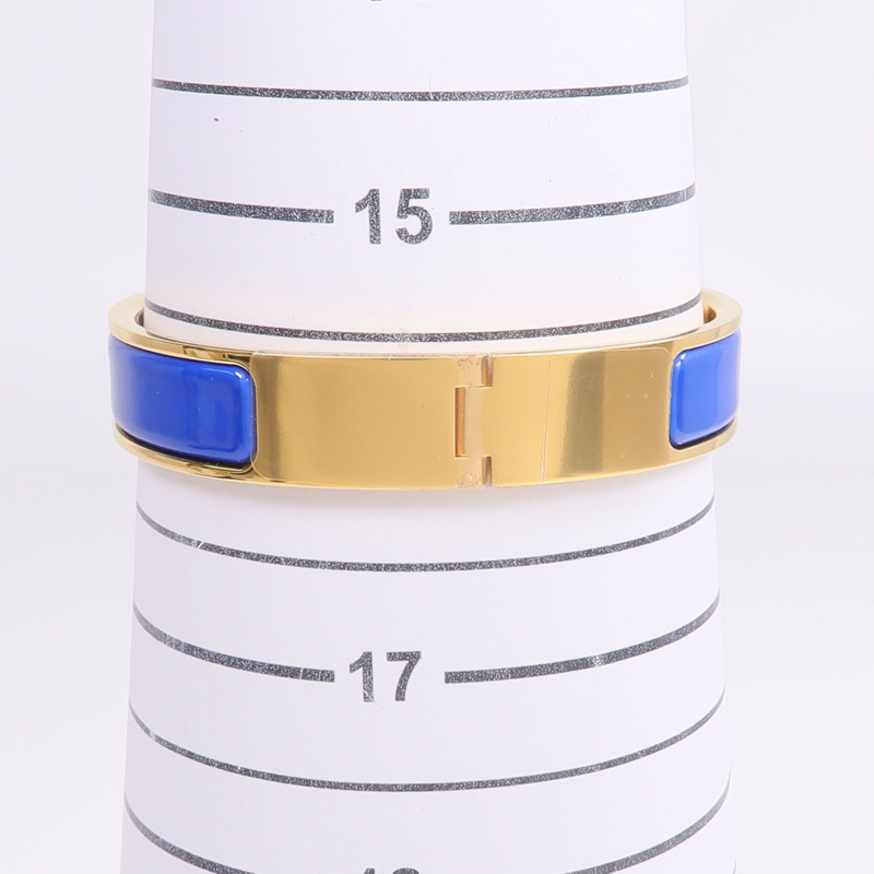 HERMES 金屬/琺瑯Clic H手鐲-9