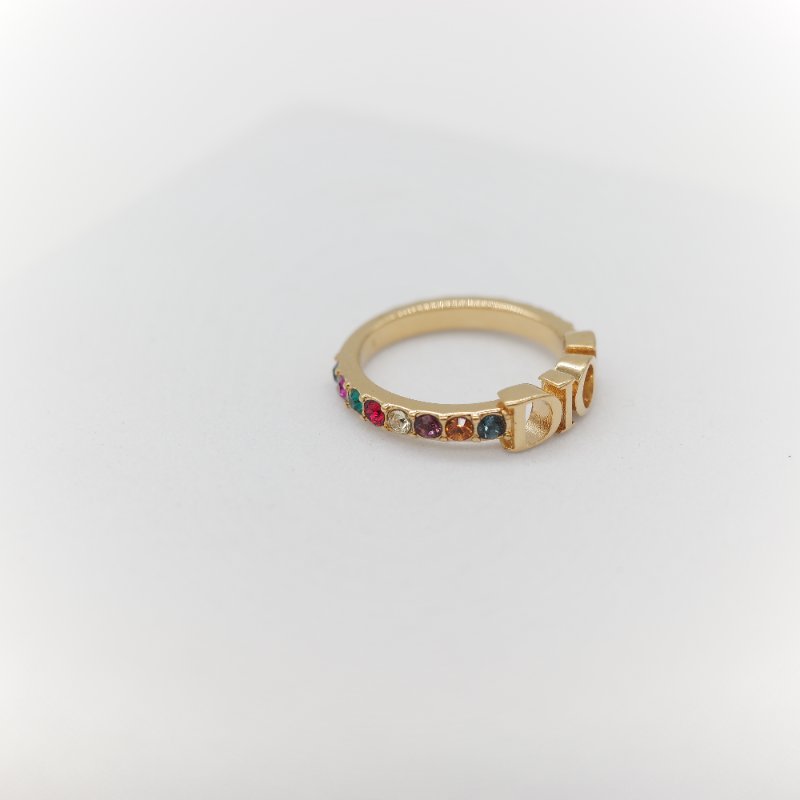 Dior 迪奧 Dio(r)evolution  無限寶石 金色 金屬鑲嵌多彩水鑽 戒指-3