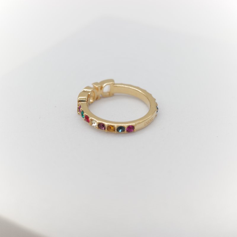 Dior 迪奧 Dio(r)evolution  無限寶石 金色 金屬鑲嵌多彩水鑽 戒指-5