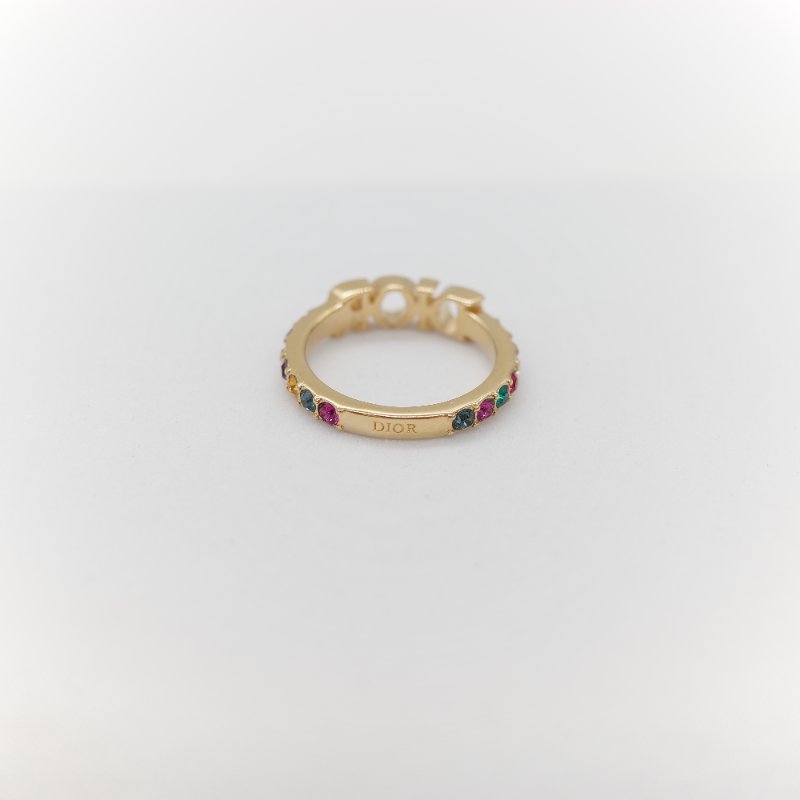 Dior 迪奧 Dio(r)evolution  無限寶石 金色 金屬鑲嵌多彩水鑽 戒指-6