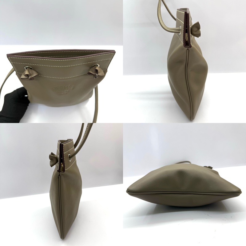 HERMES 愛馬仕 大象灰ALINE MINI斜背包  ETOUPE U刻-2