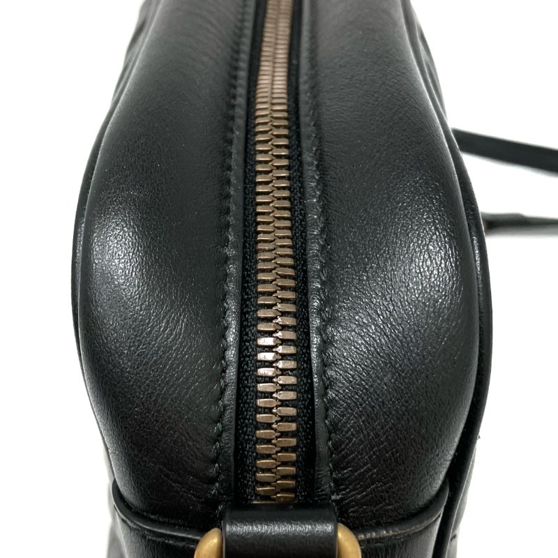 ☆Gucci古馳 Marmont Black Calfskin Cross-body Bag 447632 黑色小牛皮斜背袋 447632 -267001927-5