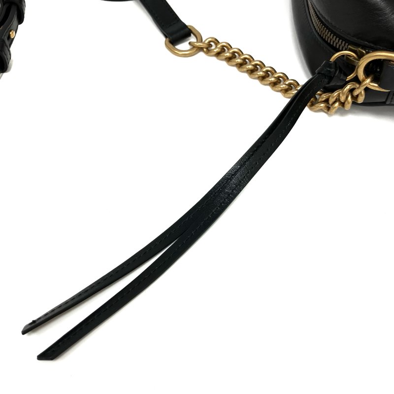 ☆Gucci古馳 Marmont Black Calfskin Cross-body Bag 447632 黑色小牛皮斜背袋 447632 -267001927-11