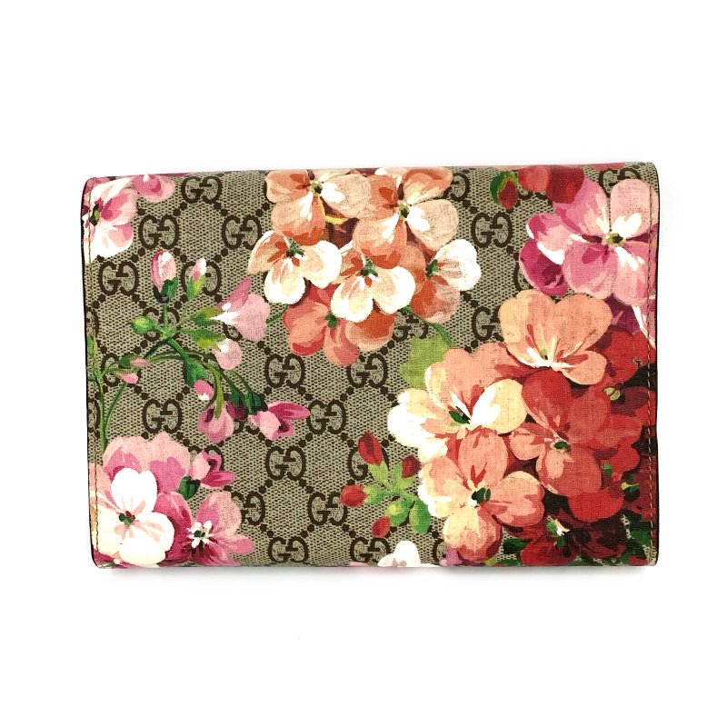 ☆Gucci古馳 Dionysus Brown, Pink Coated Canvas GG Monogram Flower Wallet On Chain 401231 啡色, 粉紅色塗層帆布GG 花紋花花鏈條銀包401231 -267002363-2