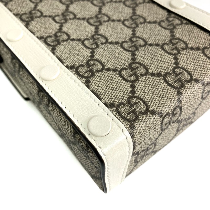 ☆ Gucci 古馳 Beige Coated Canvas Shoulder Bag 625615 米色塗層帆布肩背袋 625615 - 267003243-8