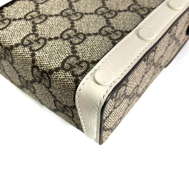 ☆ Gucci 古馳 Beige Coated Canvas Shoulder Bag 625615 米色塗層帆布肩背袋 625615 - 267003243-9