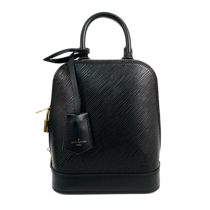 △ Louis Vuitton 路易威登 Black Epi Leather Alma Backpack M25103 黑色水波紋皮革背包 - 267003228-1