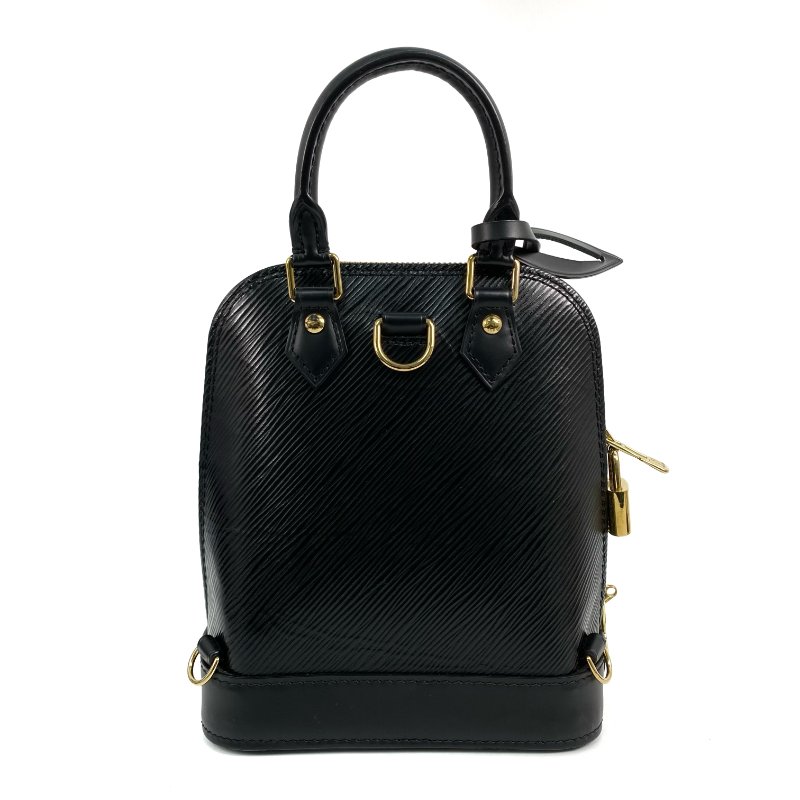 △ Louis Vuitton 路易威登 Black Epi Leather Alma Backpack M25103 黑色水波紋皮革背包 - 267003228-2