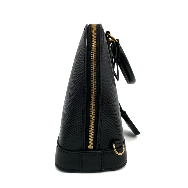 △ Louis Vuitton 路易威登 Black Epi Leather Alma Backpack M25103 黑色水波紋皮革背包 - 267003228-3