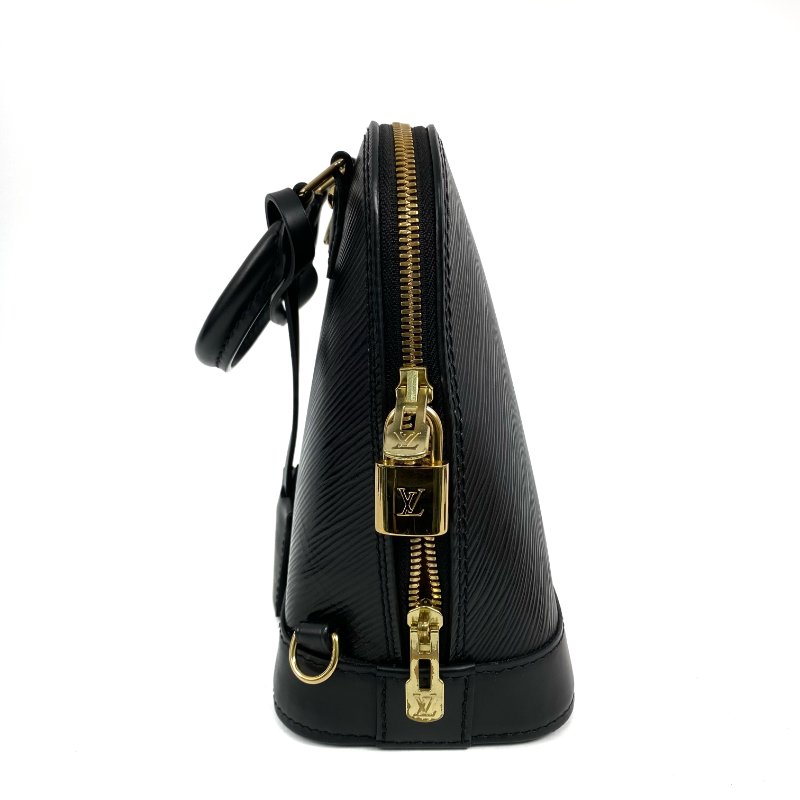 △ Louis Vuitton 路易威登 Black Epi Leather Alma Backpack M25103 黑色水波紋皮革背包 - 267003228-4