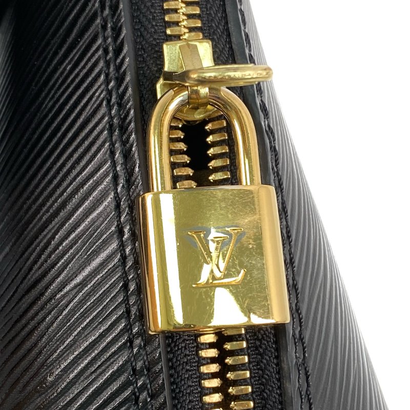 △ Louis Vuitton 路易威登 Black Epi Leather Alma Backpack M25103 黑色水波紋皮革背包 - 267003228-12
