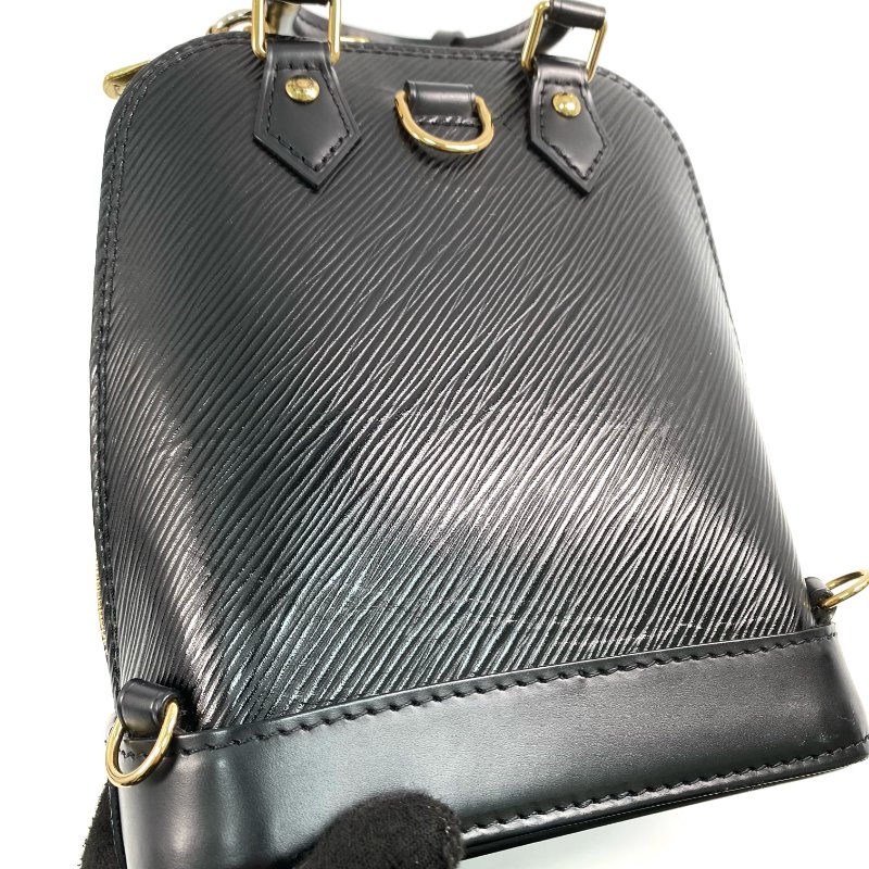 △ Louis Vuitton 路易威登 Black Epi Leather Alma Backpack M25103 黑色水波紋皮革背包 - 267003228-20