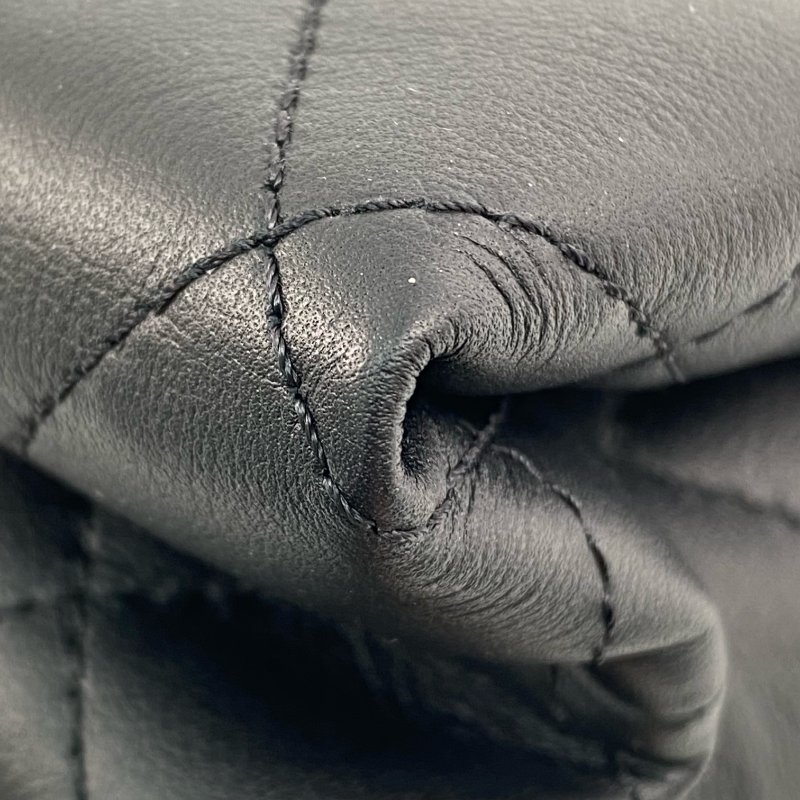 △ Chanel 香奈兒 Black Calfskin Gold Tone Metal Single Flap Chain Shoulder Bag AS3227 黑色小牛皮金色金屬鎖鏈肩背袋 - 267003454-12