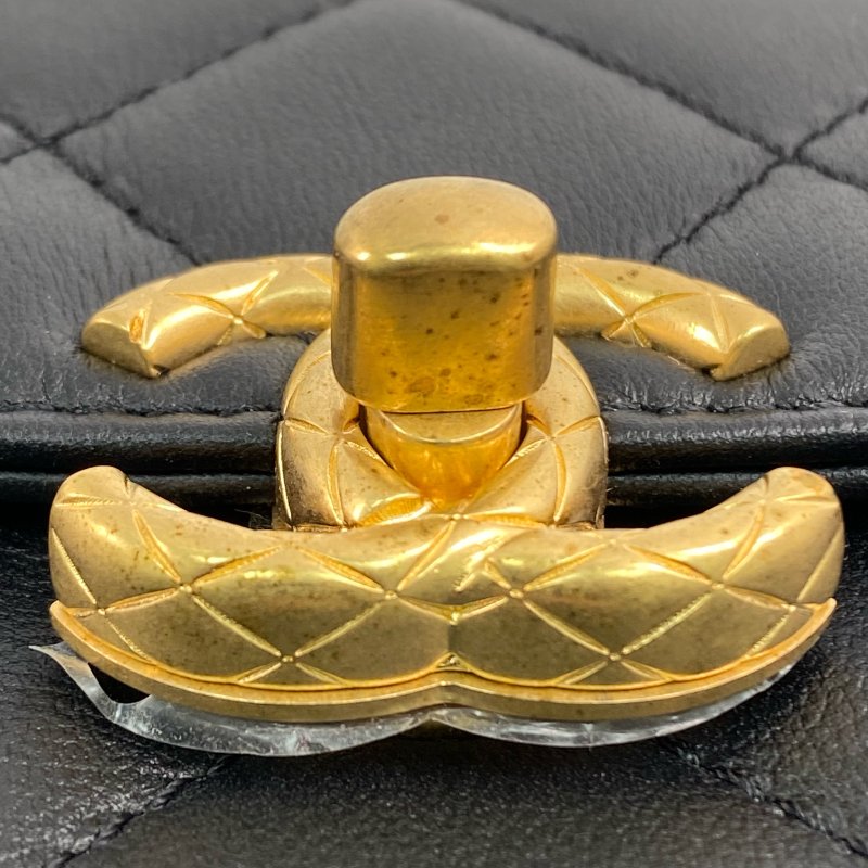 △ Chanel 香奈兒 Black Calfskin Gold Tone Metal Single Flap Chain Shoulder Bag AS3227 黑色小牛皮金色金屬鎖鏈肩背袋 - 267003454-14