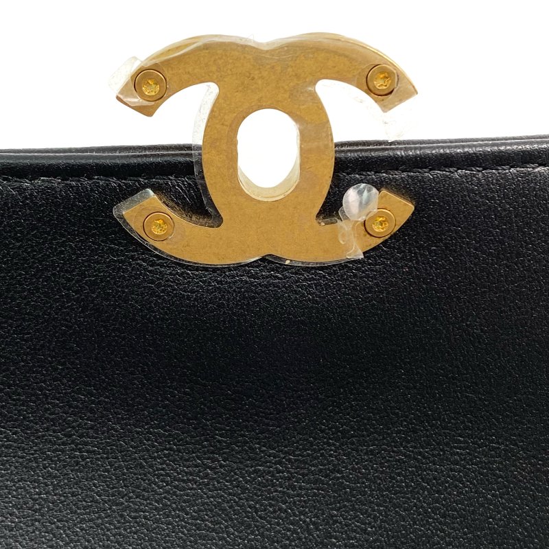△ Chanel 香奈兒 Black Calfskin Gold Tone Metal Single Flap Chain Shoulder Bag AS3227 黑色小牛皮金色金屬鎖鏈肩背袋 - 267003454-16