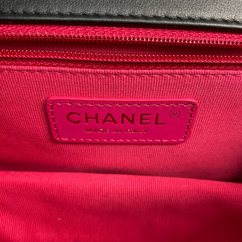 △ Chanel 香奈兒 Black Calfskin Gold Tone Metal Single Flap Chain Shoulder Bag AS3227 黑色小牛皮金色金屬鎖鏈肩背袋 - 267003454-18