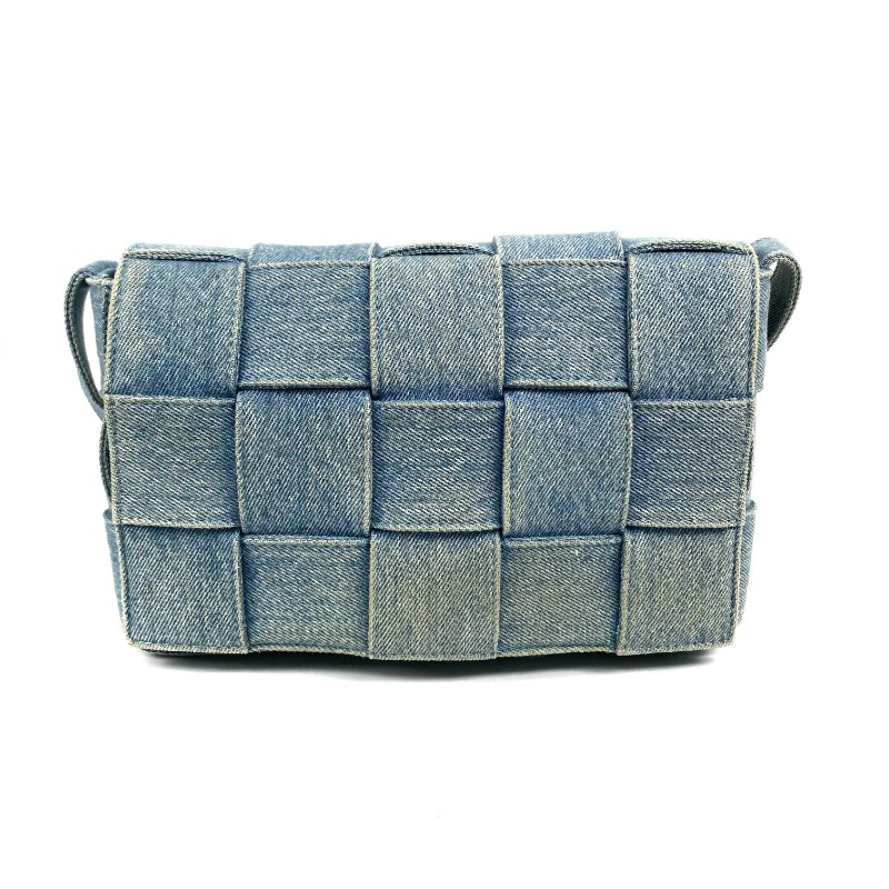 △ Bottega Veneta 寳緹嘉 Blue Denim Cassette Shoulder Bag 藍色牛仔布肩背袋 - 267002920-1