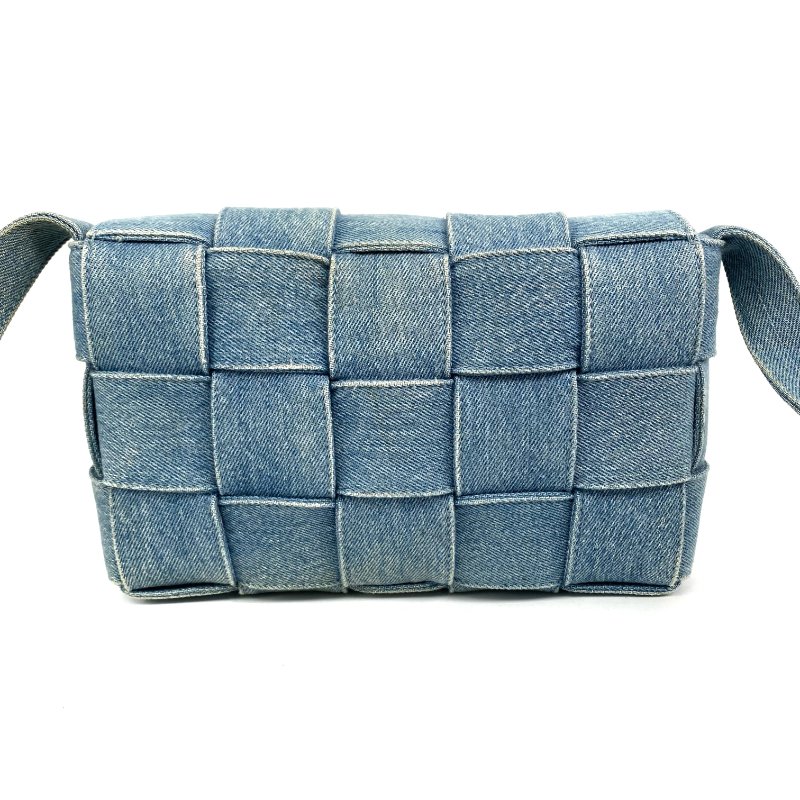 △ Bottega Veneta 寳緹嘉 Blue Denim Cassette Shoulder Bag 藍色牛仔布肩背袋 - 267002920-2