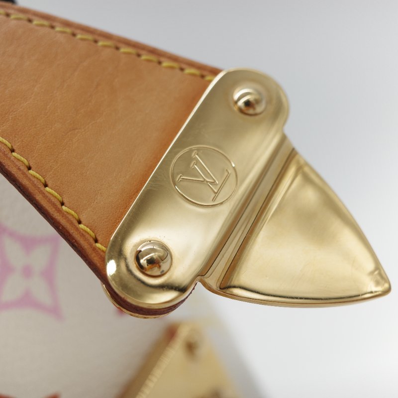 （限量保存款♥️日本同款已經 12 萬了）Louis Vuitton X 村上隆 路易威登 Speedy30 白三彩 經典花紋 手提包 枕頭包-17