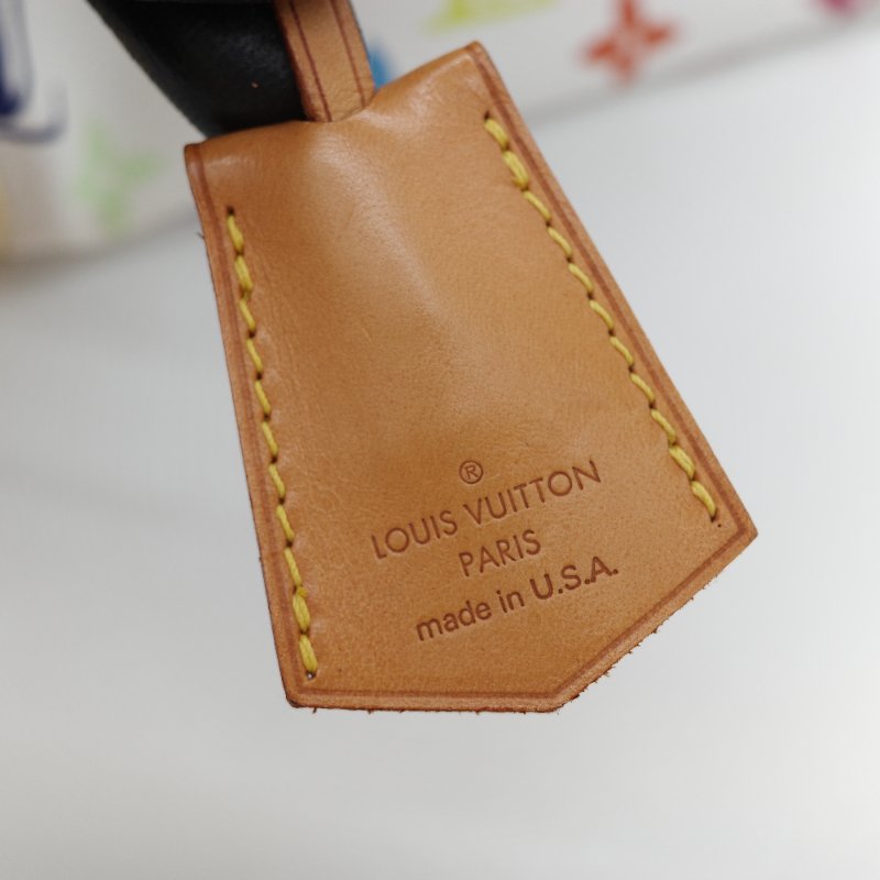 （限量保存款♥️日本同款已經 12 萬了）Louis Vuitton X 村上隆 路易威登 Speedy30 白三彩 經典花紋 手提包 枕頭包-22