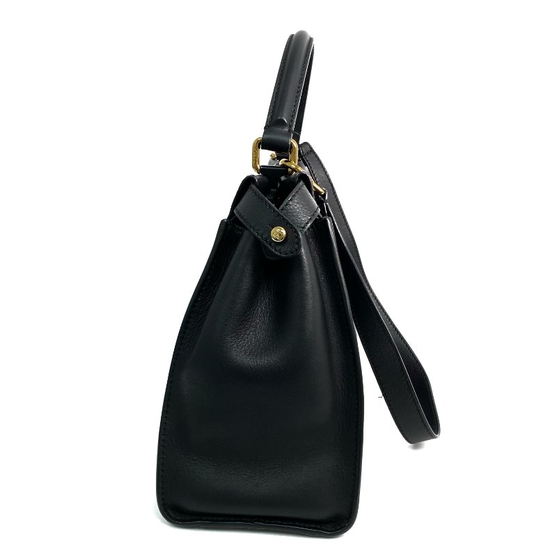 △ Fendi 芬迪 Black Calfskin Peekaboo 2 Way Bag 黑色小牛皮兩用袋 - 267003465-3