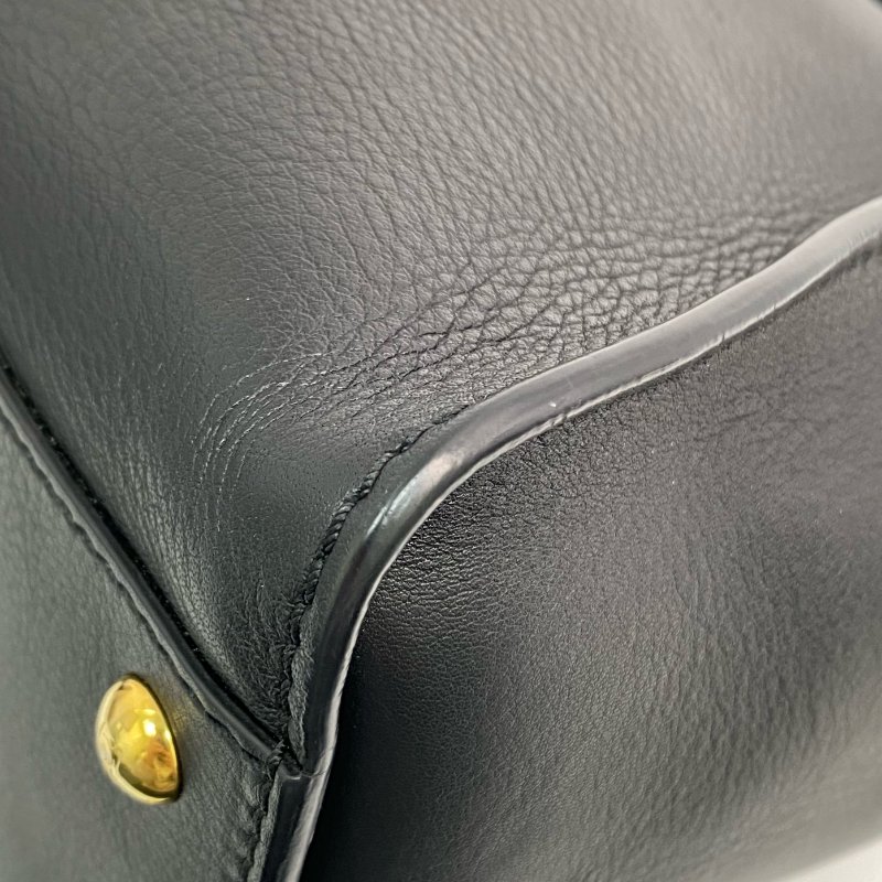 △ Fendi 芬迪 Black Calfskin Peekaboo 2 Way Bag 黑色小牛皮兩用袋 - 267003465-7