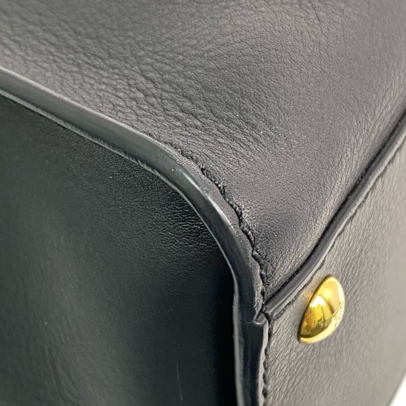 △ Fendi 芬迪 Black Calfskin Peekaboo 2 Way Bag 黑色小牛皮兩用袋 - 267003465-8