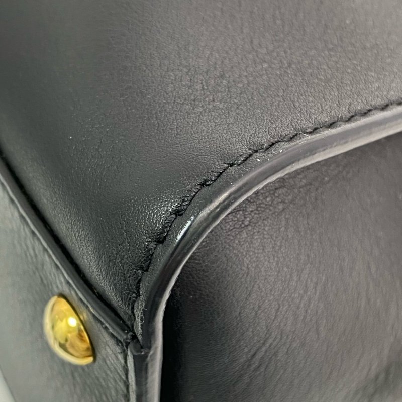 △ Fendi 芬迪 Black Calfskin Peekaboo 2 Way Bag 黑色小牛皮兩用袋 - 267003465-9