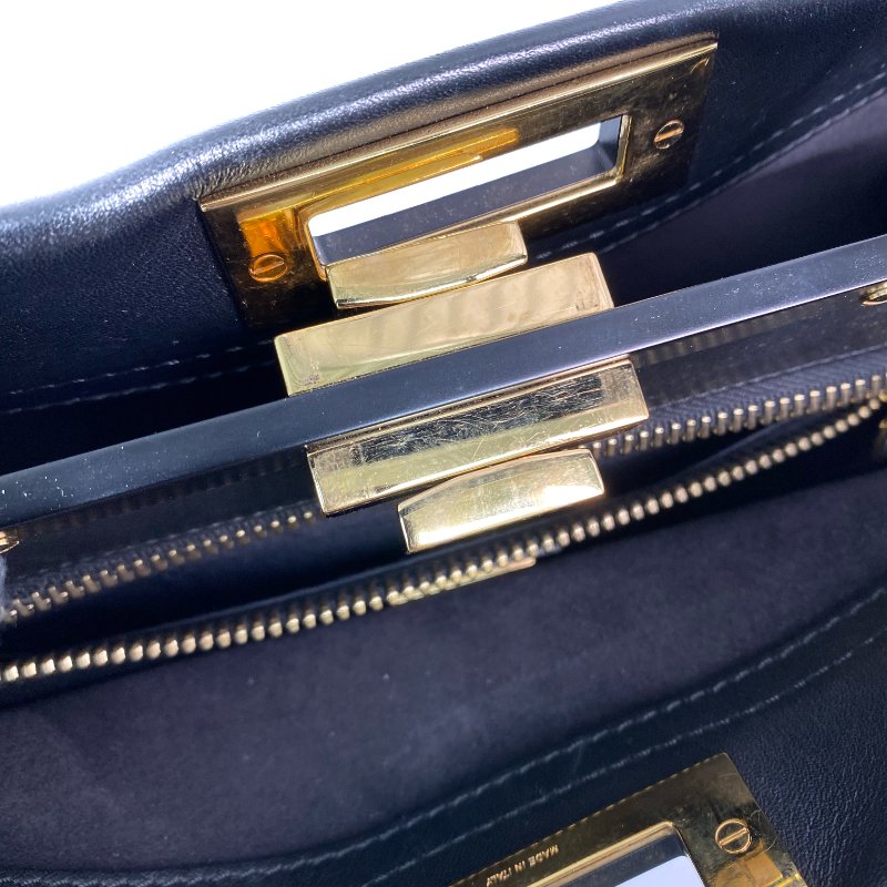 △ Fendi 芬迪 Black Calfskin Peekaboo 2 Way Bag 黑色小牛皮兩用袋 - 267003465-24