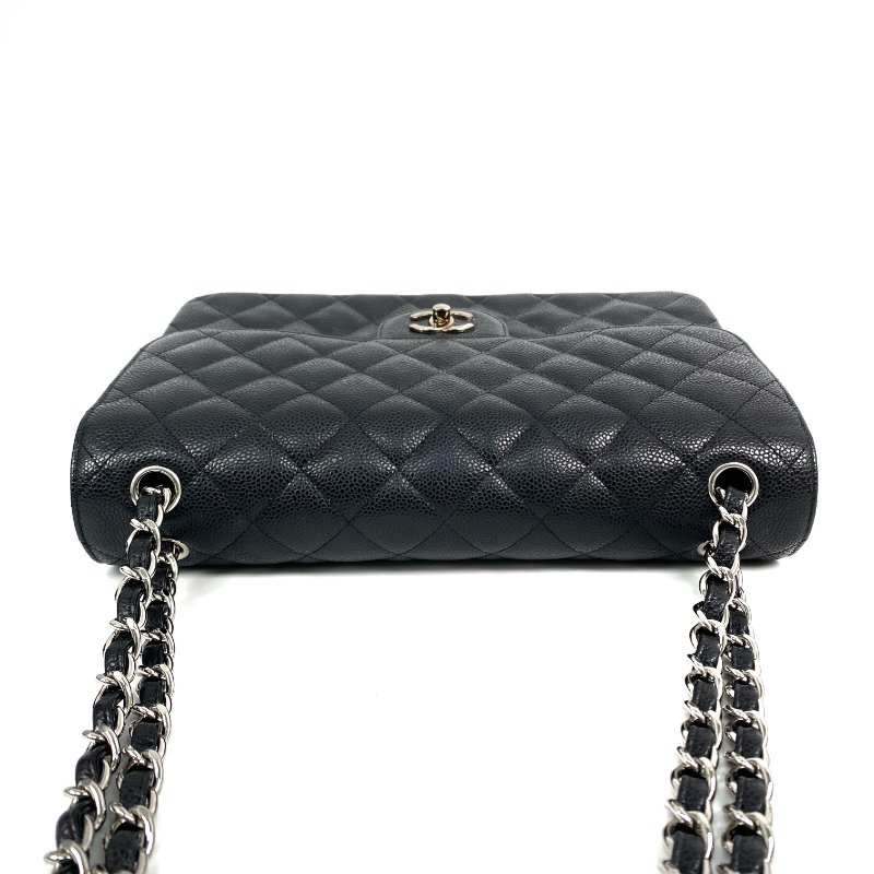 △ Chanel 香奈兒 CF30 Black Caviar Skin Silver Tone Metal Classic Double Flap Chain Shoulder Bag A58600 No.19 黑色粒紋小牛皮銀色金屬鎖鏈肩背袋No.19 - 267003100-6