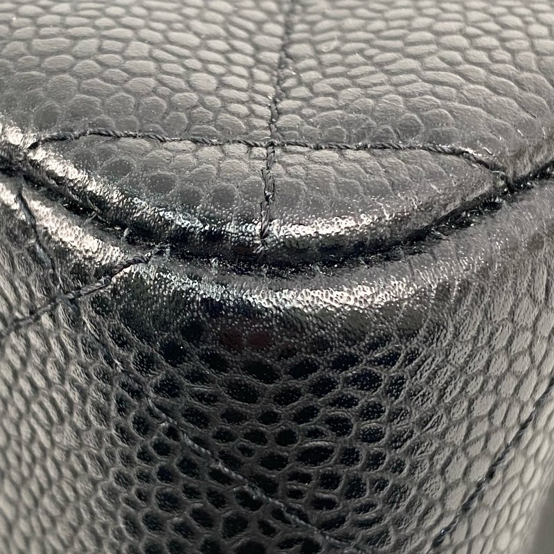 △ Chanel 香奈兒 CF30 Black Caviar Skin Silver Tone Metal Classic Double Flap Chain Shoulder Bag A58600 No.19 黑色粒紋小牛皮銀色金屬鎖鏈肩背袋No.19 - 267003100-9