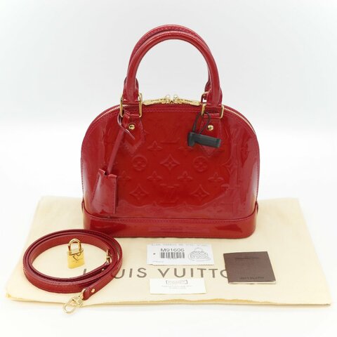 （狀況超級好♥️全網最低）Louis Vuitton 路易威登 Alma BB 辣椒紅 漆皮 手提包 貝殼包 斜挎包