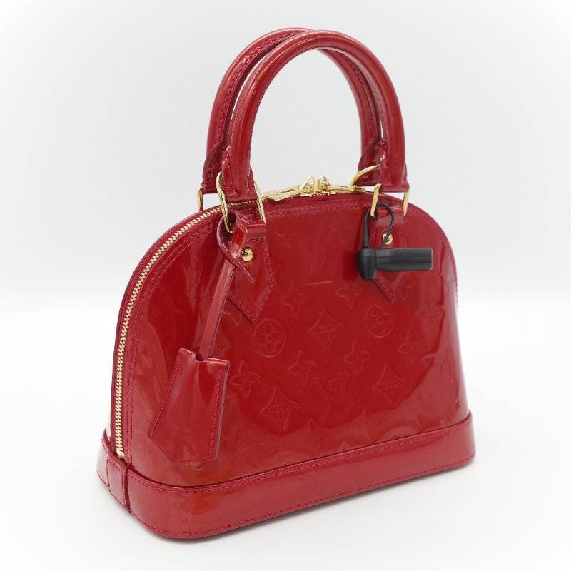 （狀況超級好♥️全網最低）Louis Vuitton 路易威登 Alma BB 辣椒紅 漆皮 手提包 貝殼包 斜挎包-2