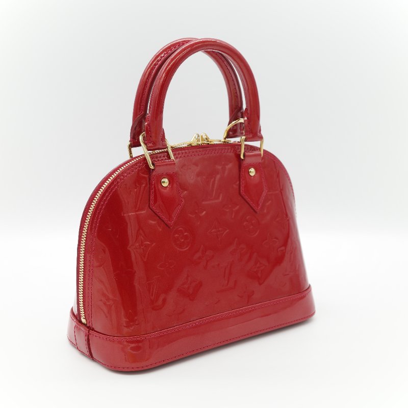 （狀況超級好♥️全網最低）Louis Vuitton 路易威登 Alma BB 辣椒紅 漆皮 手提包 貝殼包 斜挎包-5