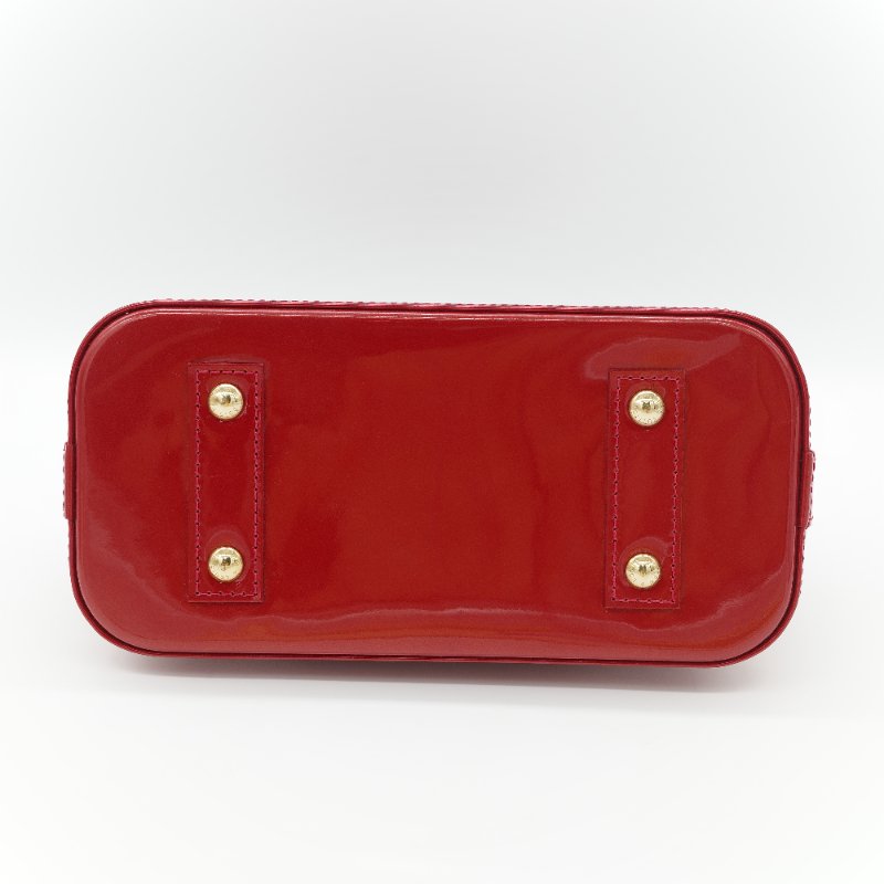 （狀況超級好♥️全網最低）Louis Vuitton 路易威登 Alma BB 辣椒紅 漆皮 手提包 貝殼包 斜挎包-6