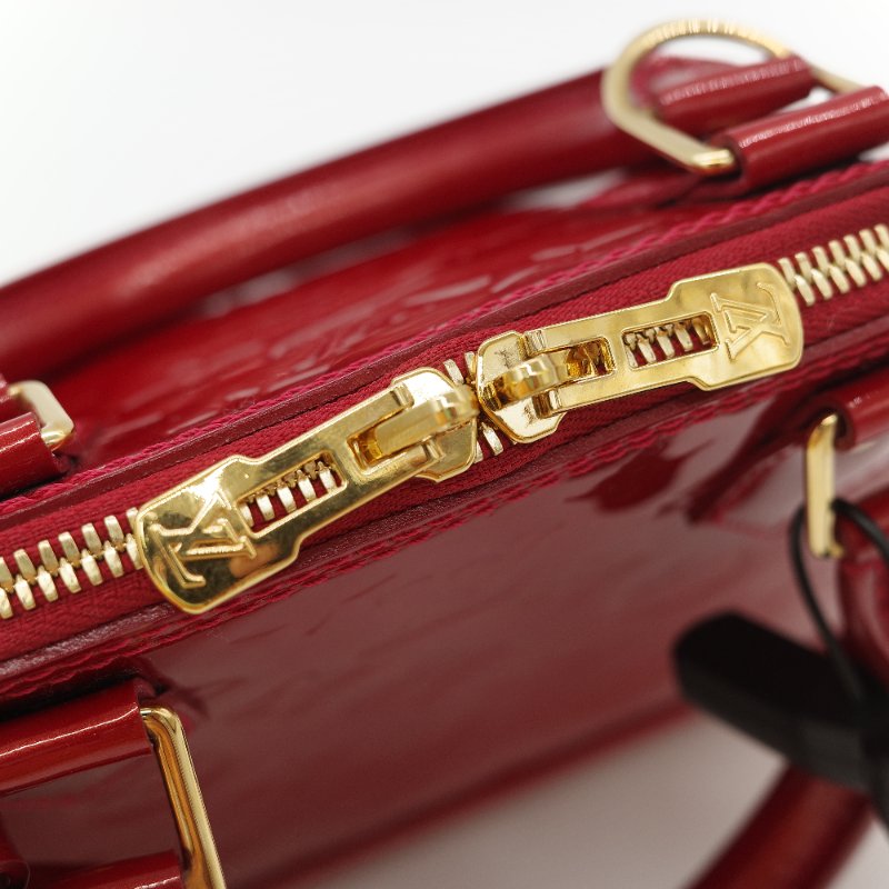（狀況超級好♥️全網最低）Louis Vuitton 路易威登 Alma BB 辣椒紅 漆皮 手提包 貝殼包 斜挎包-23