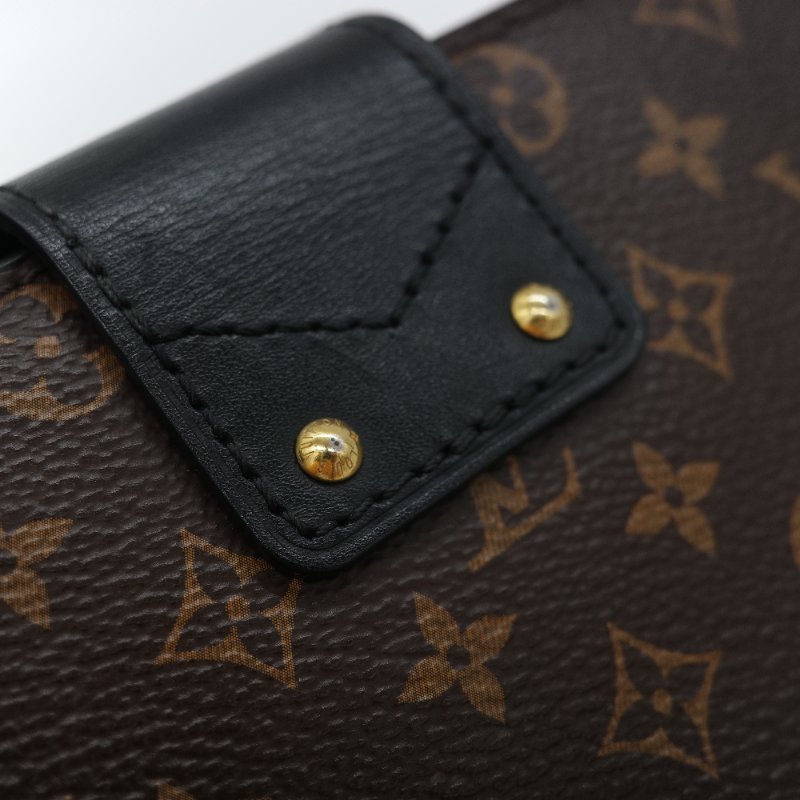 （配件超級全♥️全網最低）Louis Vuitton 路易威登 Monogram Reverse Trunk Clutch 棕色 拼色 金扣 肩背袋-18